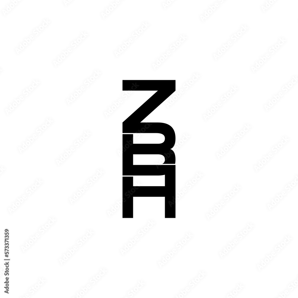 zbh lettering initial monogram logo design zbh lettering initial monogram logo design
