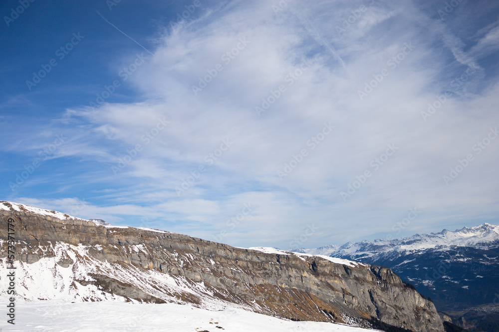 winter mountain landscape, Switzerland