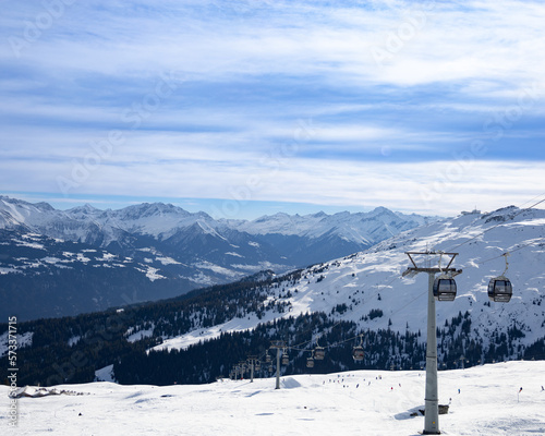 ski resort in the mountains, Switzerland