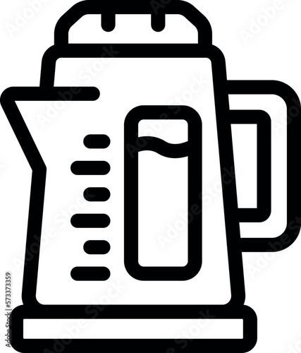 House kettle icon outline vector. Home cooking. Style coffee