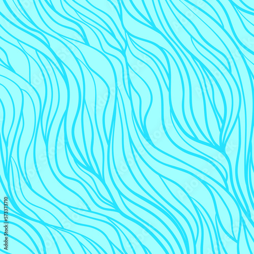 Abstract wavy background. Hand drawn colorful waves. Stripe texture with many lines. Waved pattern. Colored illustration for banners, flyers or posters