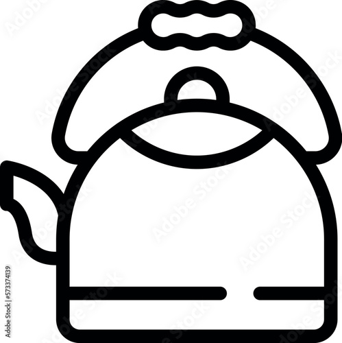 Boiler kettle icon outline vector. Water hot. Metal tea