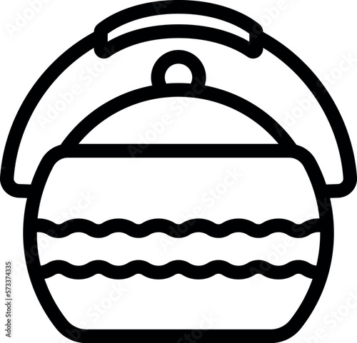 Classic kettle icon outline vector. Water coffee. Glass appliance