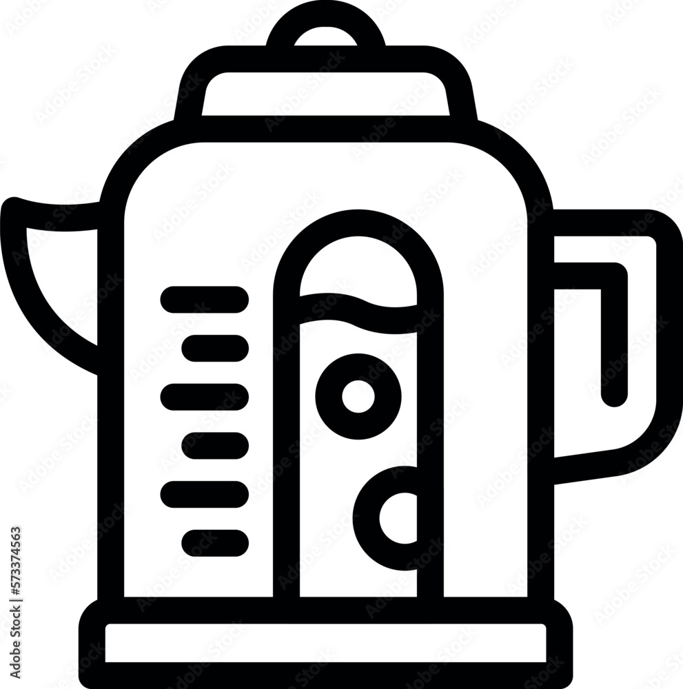 Boiling kettle icon outline vector. Kitchen glass. Thermal modern Boiling kettle icon outline vector. Kitchen glass. Thermal modern