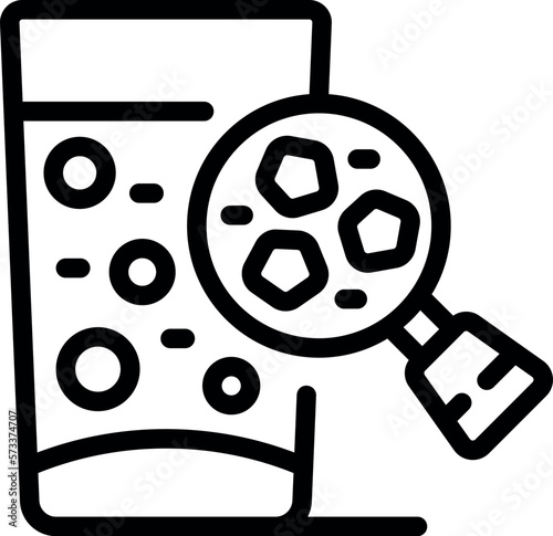 Water glass microplastics pollution icon outline vector. Garbage plastic. Sea recycle