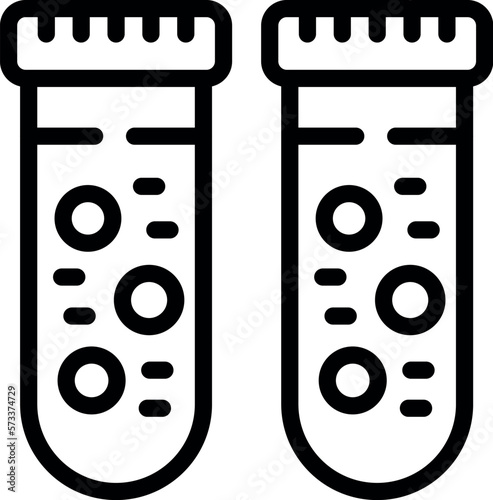 Test tube microplastics pollution icon outline vector. Ground food. Sea recycle