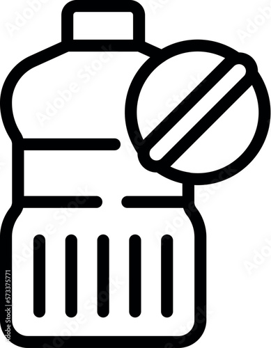 Bottle microplastics pollution icon outline vector. Ground food. Plastic ocean