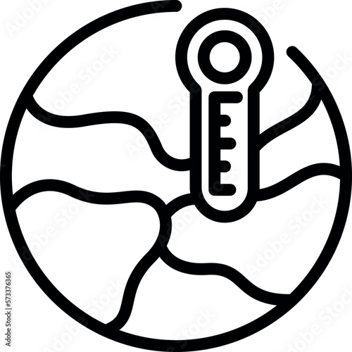 Global pollution icon outline vector. Ocean plastic. Fish rubbish