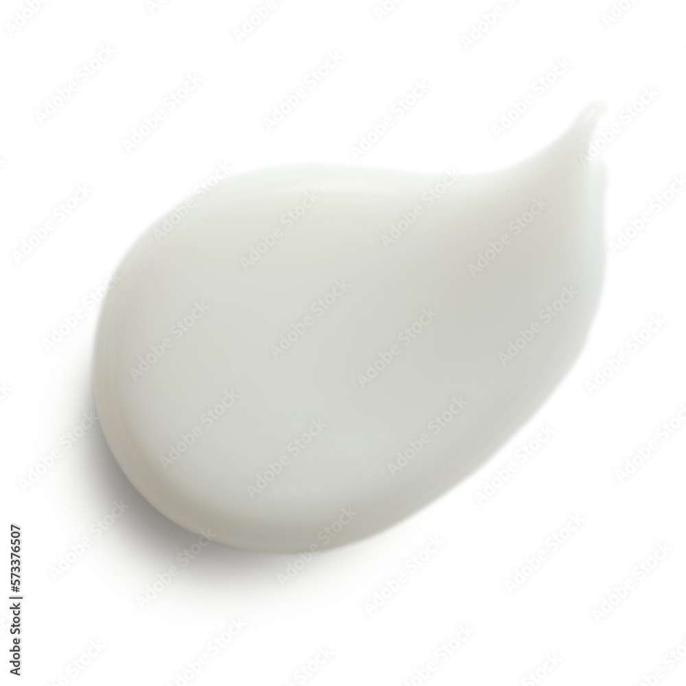 Sample of facial cream isolated on white, top view Sample of facial cream isolated on white, top view