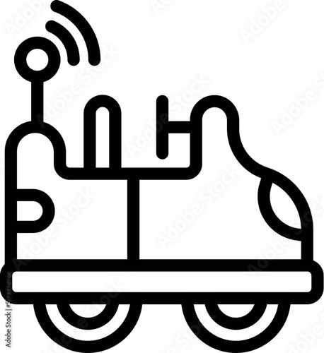 Machine radio control icon outline vector. Remote control. Model rc