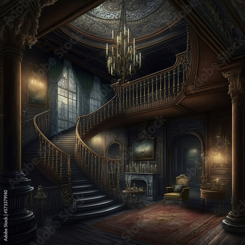 Interior of An Elaborate Mansion