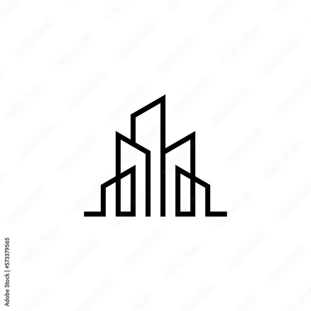 Building Real Estate Apartment Monogram luxury elegant logo design Building Real Estate Apartment Monogram luxury elegant logo design