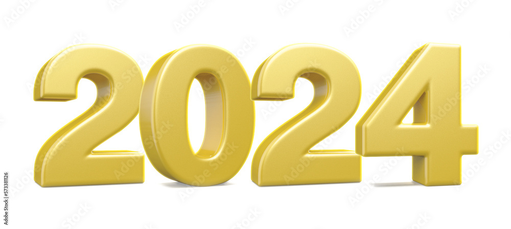 2024 Happy New Year 3d Number Gold with Generative AI 2024 Happy New Year 3d Number Gold with Generative AI