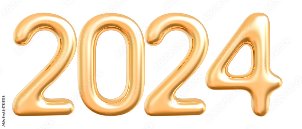 2024 Happy New Year 3d Number Gold with Generative AI 2024 Happy New Year 3d Number Gold with Generative AI