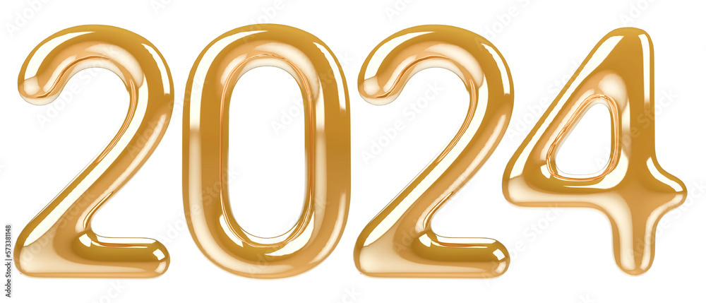 2024 Happy New Year 3d Number Gold with Generative AI 2024 Happy New Year 3d Number Gold with Generative AI