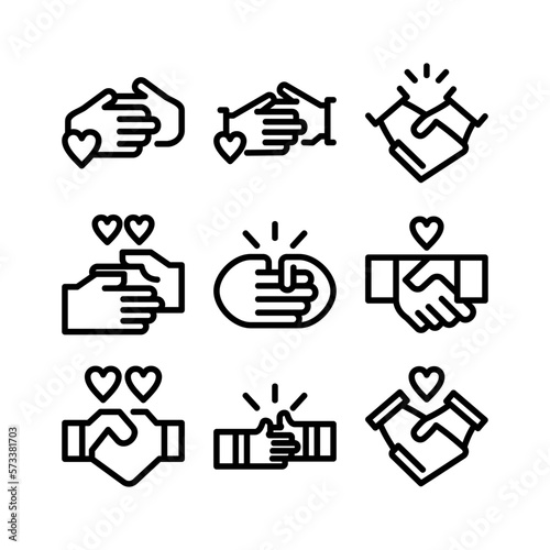 holding hands icon or logo isolated sign symbol vector illustration - high quality black style vector icons
