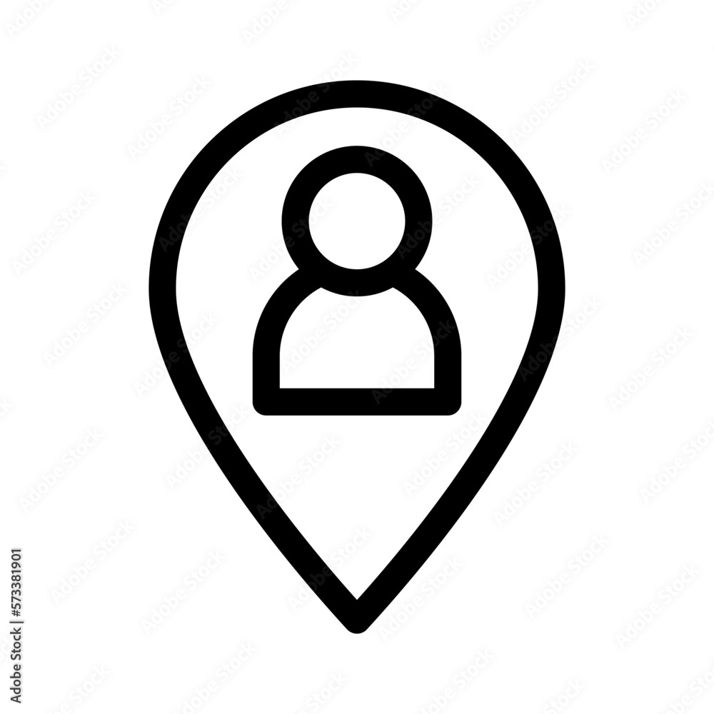 Fototapeta premium location icon or logo isolated sign symbol vector illustration - high quality black style vector icons