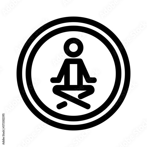 meditation icon or logo isolated sign symbol vector illustration - high quality black style vector icons
