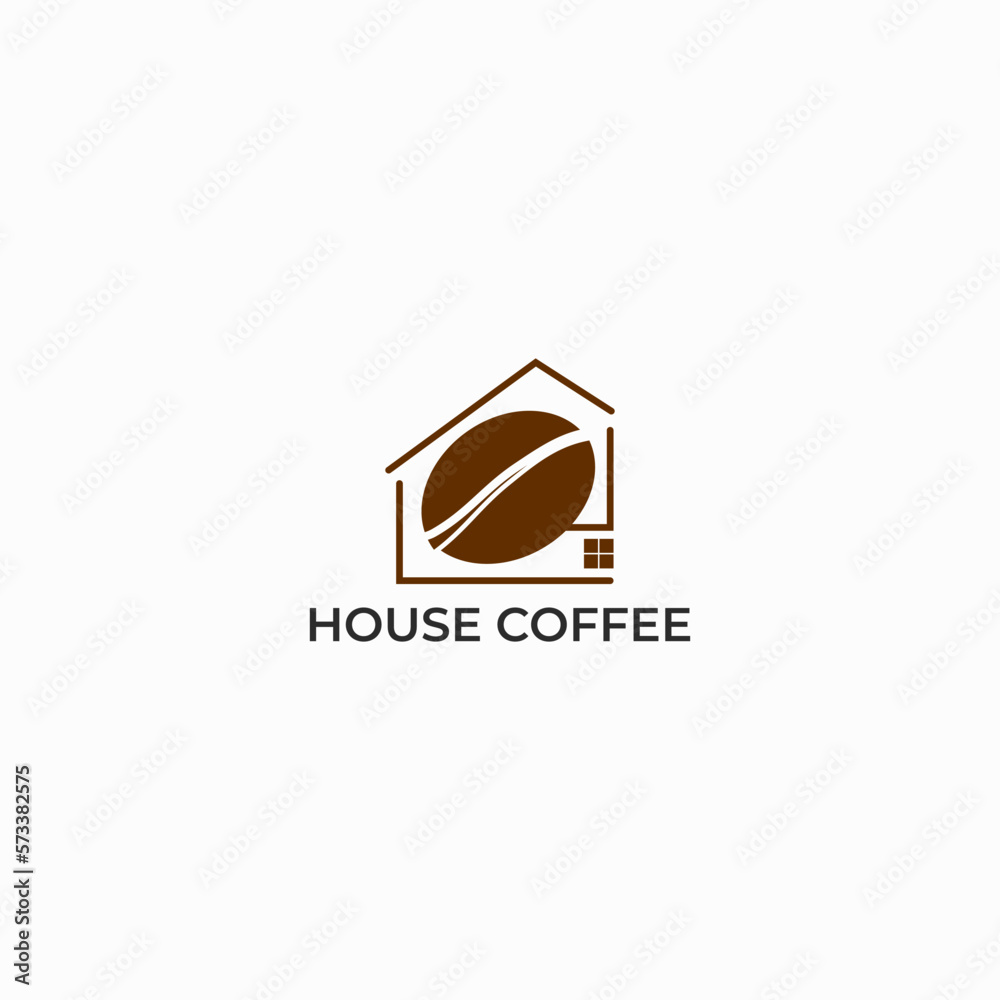 ILLUSTRATION HOME COFFEE BEAN SIMPLE TEMPLATE DESIGN LOGO ICON VECTOR ILLUSTRATION HOME COFFEE BEAN SIMPLE TEMPLATE DESIGN LOGO ICON VECTOR