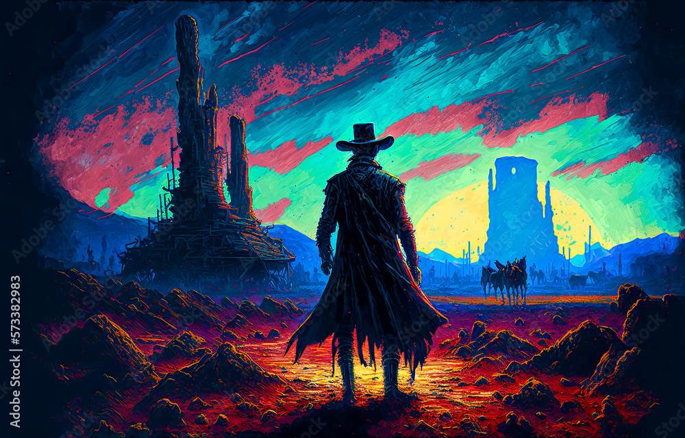 Space Western Machine Western Science Fiction Space