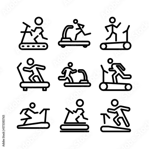 treadmill icon or logo isolated sign symbol vector illustration - high quality black style vector icons
