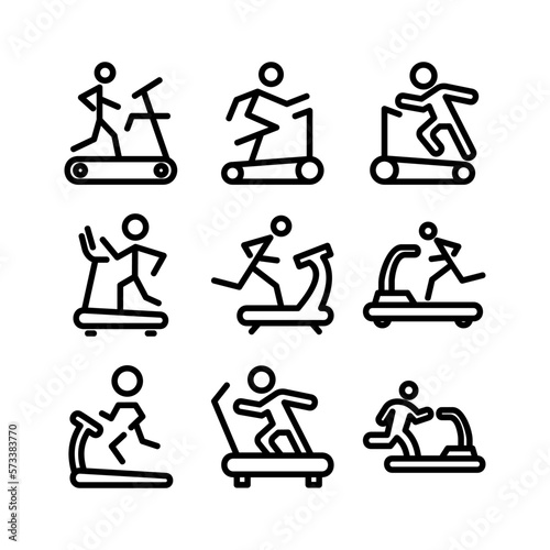 treadmill icon or logo isolated sign symbol vector illustration - high quality black style vector icons
