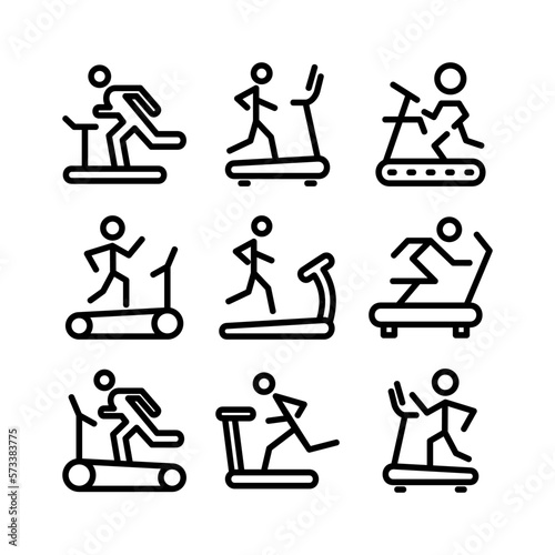 treadmill icon or logo isolated sign symbol vector illustration - high quality black style vector icons
