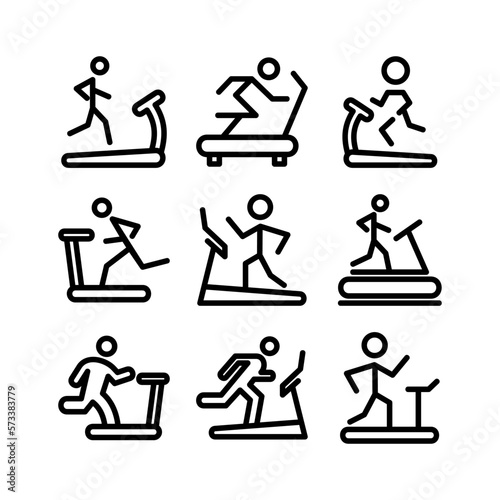 treadmill icon or logo isolated sign symbol vector illustration - high quality black style vector icons
