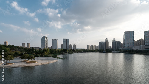 Modern Building  Central Business District  Shaoxing Diyang Lake