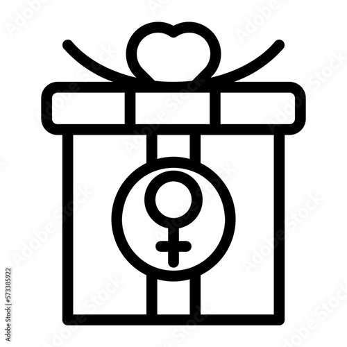 gift box line icon