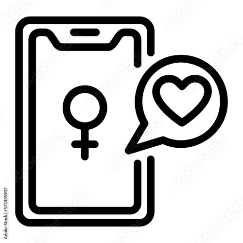 smartphone line icon