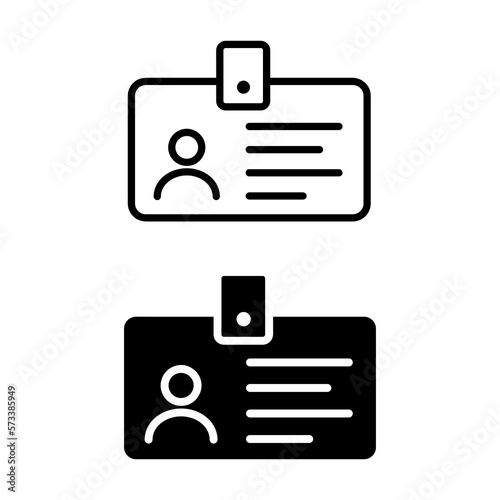 Id Card Icon Vector Design trendy style illustration on white background..eps