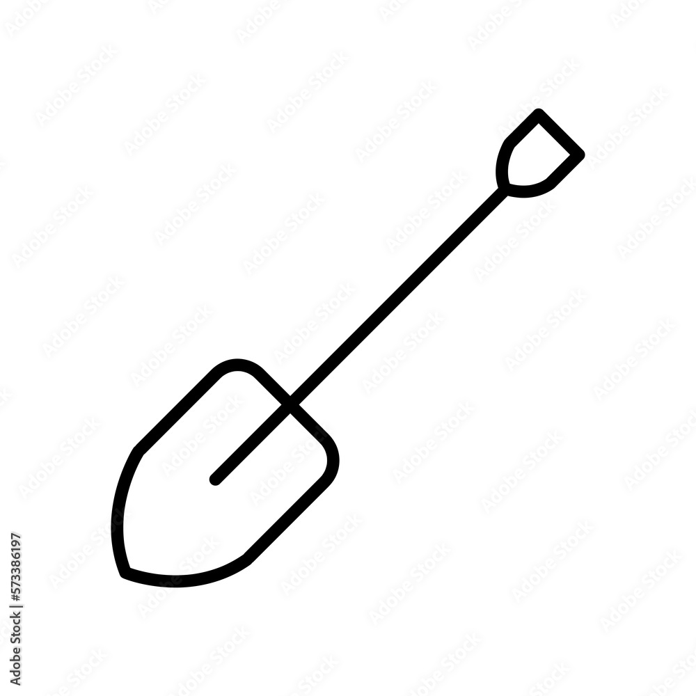 Shovel Icon Vector trendy style illustration on white background..eps Shovel Icon Vector trendy style illustration on white background..eps