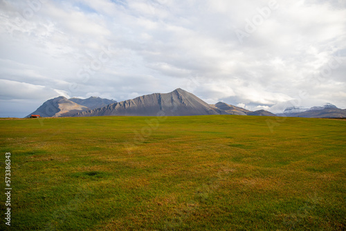 landscape with sky and clouds in Iceland