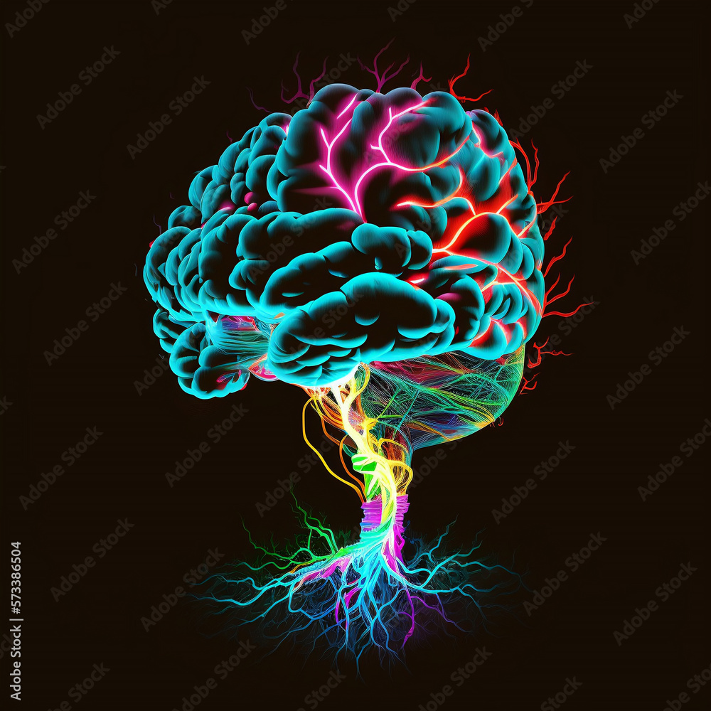 Generative illustration AI of Creative Brain Generative illustration AI of Creative Brain