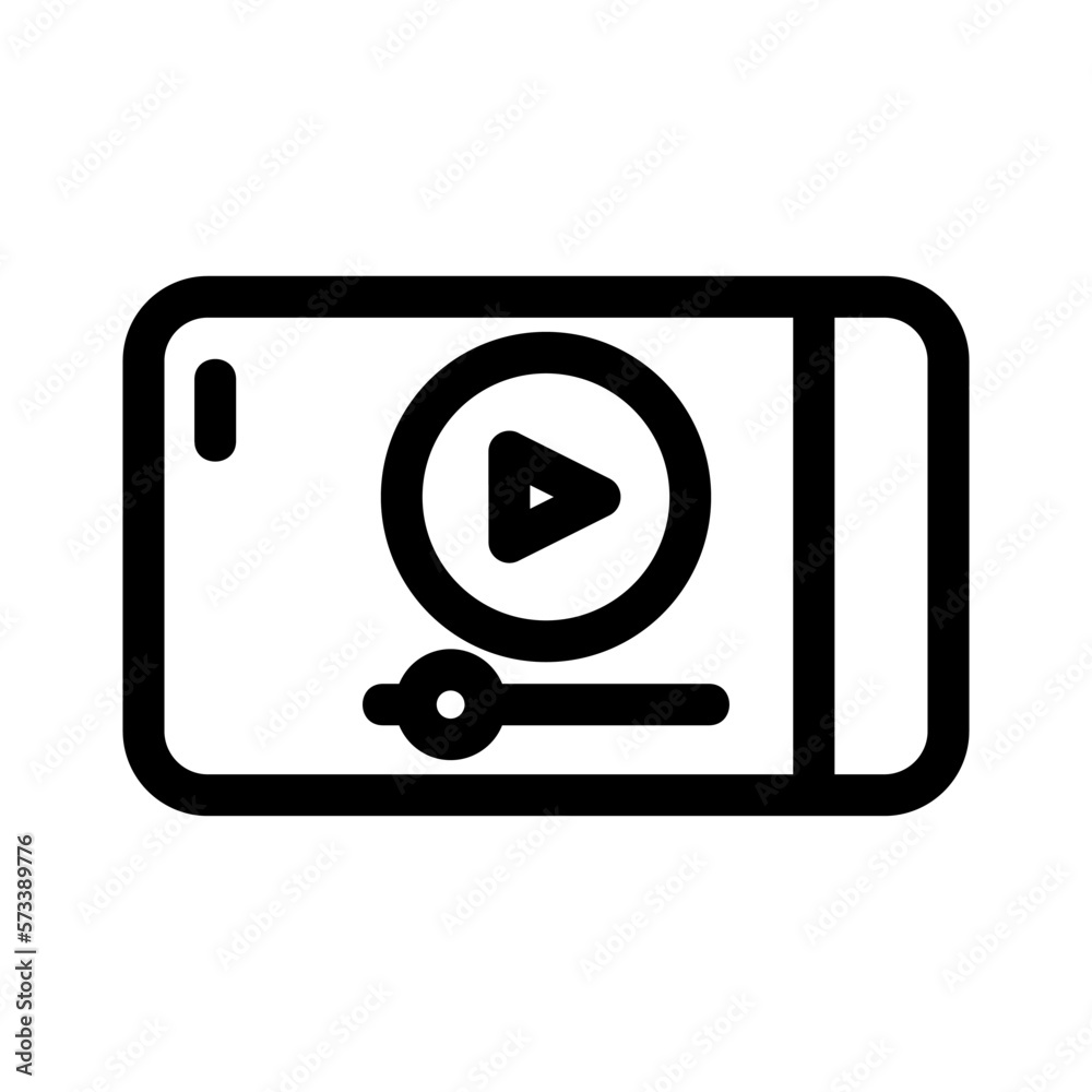 mobile video icon or logo isolated sign symbol vector illustration - high quality black style vector icons
