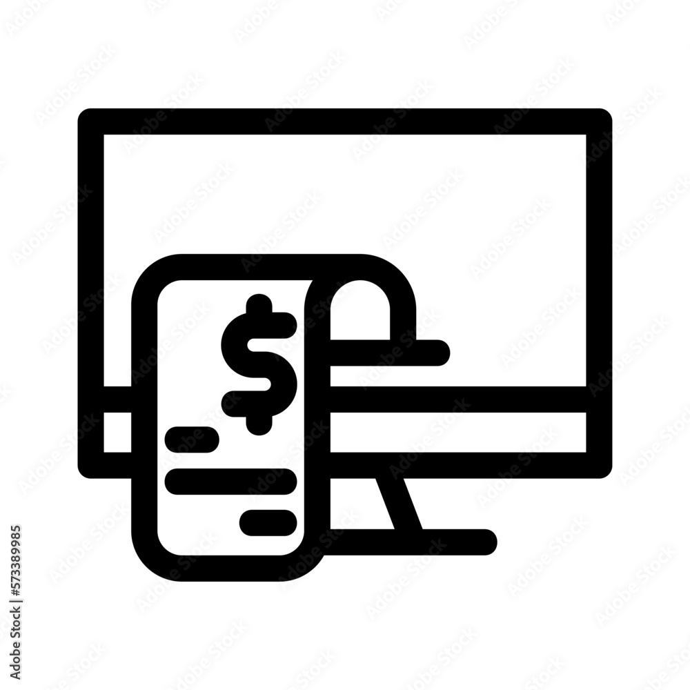 online bill icon or logo isolated sign symbol vector illustration - high quality black style vector icons

