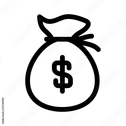 money bag icon or logo isolated sign symbol vector illustration - high quality black style vector icons

