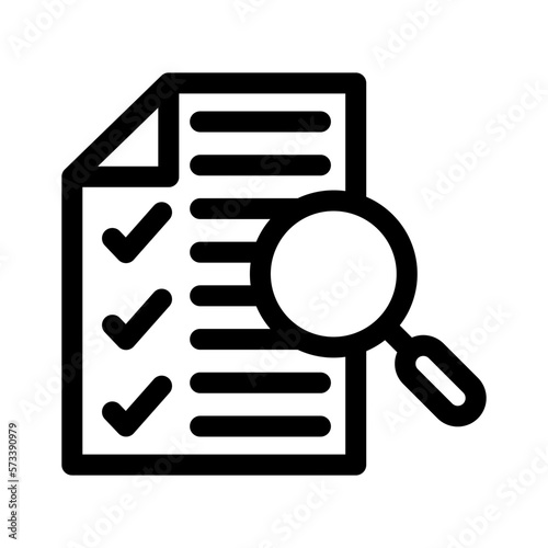search checklist icon or logo isolated sign symbol vector illustration - high quality black style vector icons

