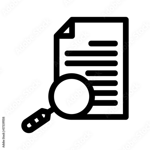 search document icon or logo isolated sign symbol vector illustration - high quality black style vector icons 