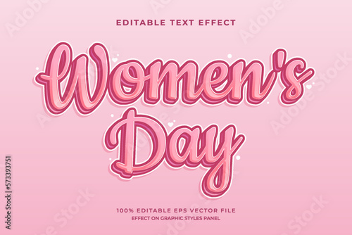 decorative women's day editable text effect vector design © OreNyee