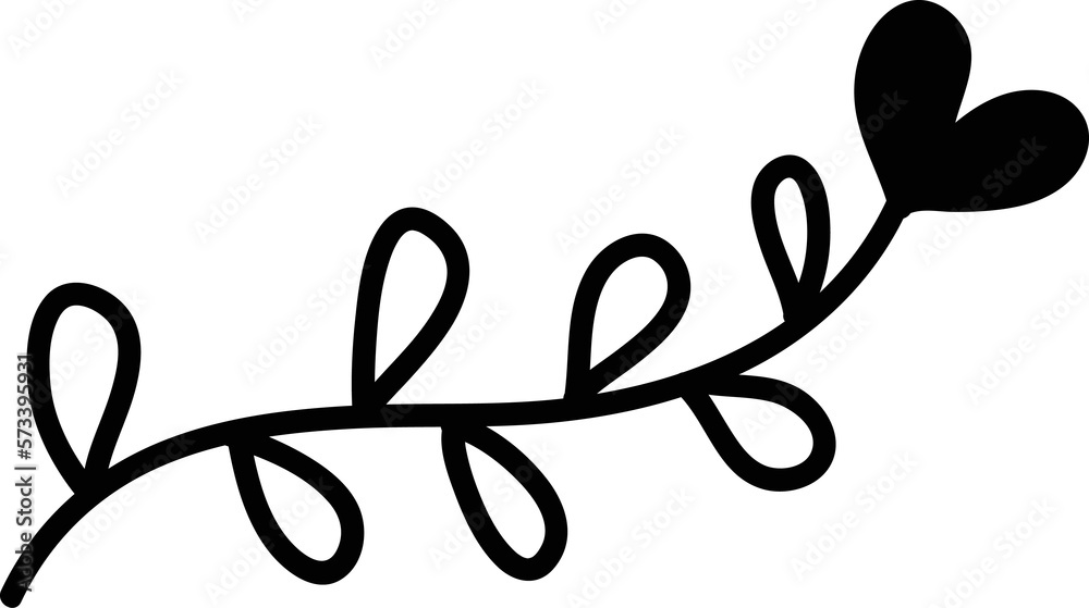 Valentine heart element doodle Valentine heart element doodle