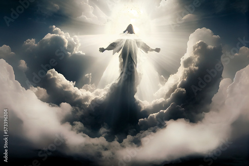 Second Coming of Jesus in the Clouds. Generative AI