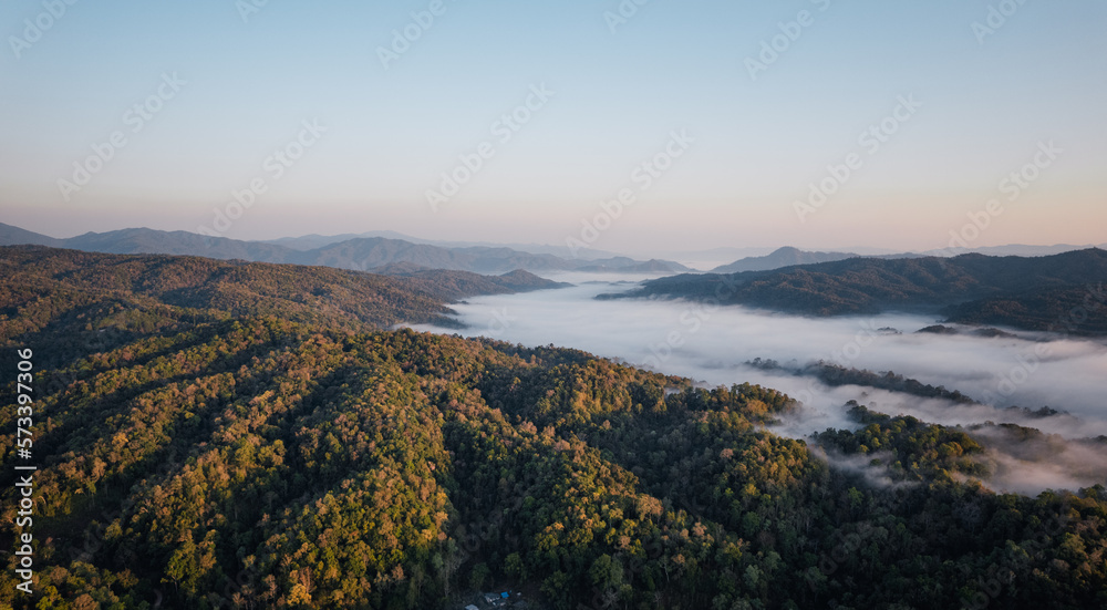 Mountain range in the summer morning Mountain range in the summer morning