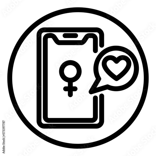 smartphone line icon