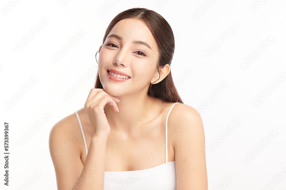 Beautiful young asian woman with clean fresh skin on white background, Face care, Facial treatment, Cosmetology, beauty and spa, Asian women portrait. Beautiful young asian woman with clean fresh skin on white background, Face care, Facial treatment, Cosmetology, beauty and spa, Asian women portrait.