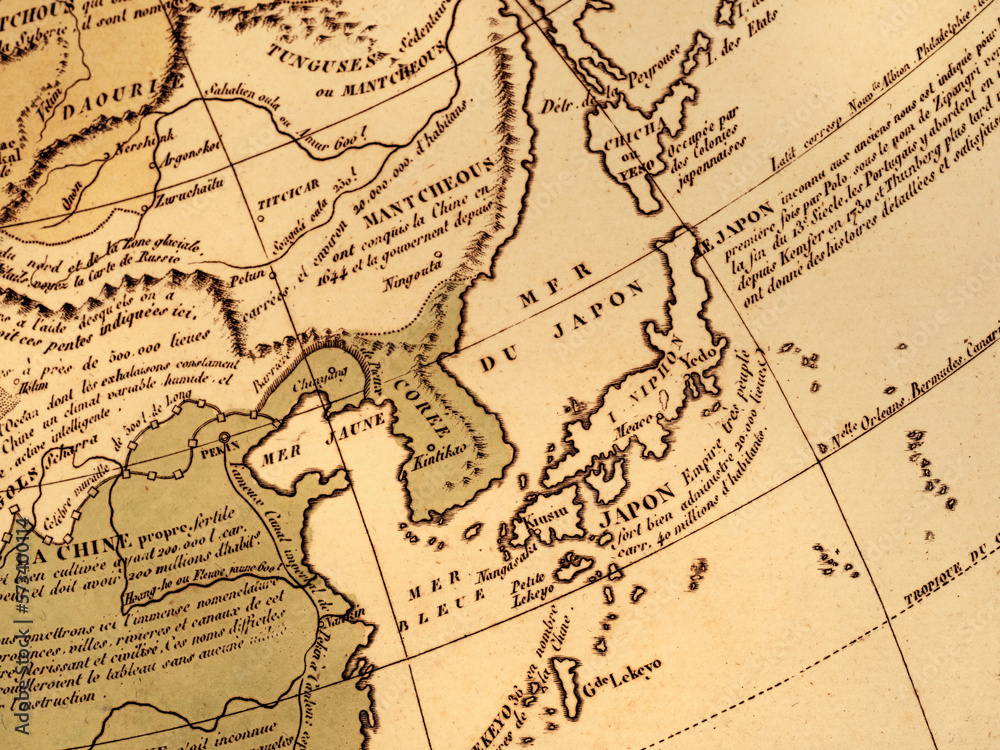 古地図　日本と東アジア