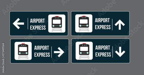 Airport Express Sign, Train Express Sign, Metro signs