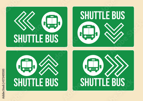 Shutter Bus sign, airport transport sign 
