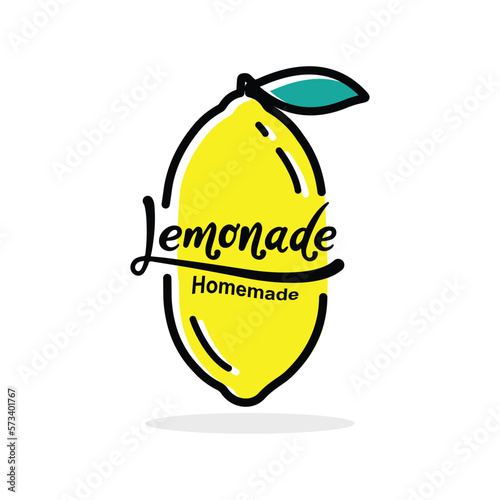 Lemonade logo design with lemonade lettering for your brand or business